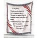 Trinx Boyles Salutation & Signature Baseball 100% Cotton Blanket in White | 37 H x 52 W in | Wayfair 0E63BCFA01B74C848916DA812D286664