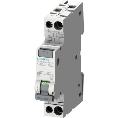Siemens - 5SV13166KK06 FI-Schutzschalter/Leitungsschutzschalter 2polig 6 a 0.03 a 230 v Image