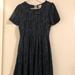 Lularoe Dresses | Lularoe Amelia Fit And Flare Dress. | Color: Black/Blue | Size: S