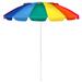 Costway 8FT Portable Beach Umbrella with Sand Anchor and Tilt Mechanism for Garden and Patio-Multicolor