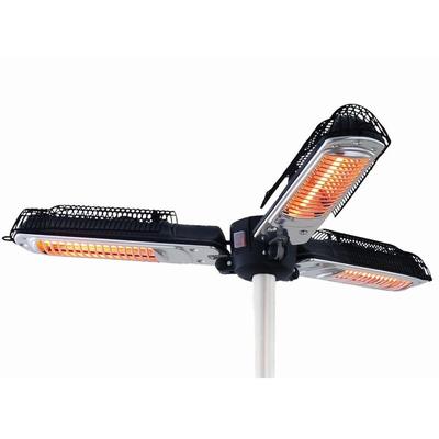 Sunred - Sonnenschirm-Heizstrahler 2000 w Halogen Schwarz Silbern PH10 Image