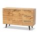 Radley Transitional Oak Brown Finished Wood 3-Drawer Sideboard Buffet