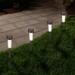 Pure Garden Textured Bronze LED Solar Path Lights (Set of 6)