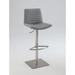 Somette Grey Ribbed Back and Seat Pneumatic Stool