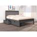 Full Contempo Bed in Dark Grey with Storage Drawers