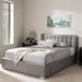 Baxton Studio Adonis Modern and Contemporary Grey Fabric 4-drawer King Size Storage Platform Bed