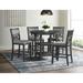 Picket House Furnishings Taylor Counter Height 5PC Dining Set-Table and Four Side Chairs in Gray