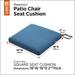 Classic Accessories Ravenna Water-Resistant Patio Chair Seat Cushion, 18 x 18 x 2 Inch