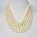 J. Crew Jewelry | J Crew Layer Strand Acrylic Pearl Necklace | Color: Gold/White | Size: Os