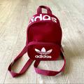 Adidas Bags | Adidas Maroon Red Nylon Mini Travel Backpack Bag | Color: Red | Size: Mini