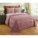 Trevor Collection Tufted Chenille Bedspread Set by Better Trends in Pink (Size KING)