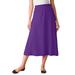 Plus Size Women's 7-Day Knit A-Line Skirt by Woman Within in Radiant Purple (Size 6XP)