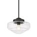 Golden Lighting Ingalls 12 Inch Mini Pendant - 0508-M BLK-CLR