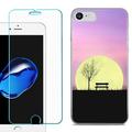 For Apple iPhone SE 2020 Case Slim-Fit TPU Phone Case with Tempered Glass Screen Protector by OneToughShield Â® - Moonlight/Bench
