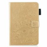 Tab A 10.1 Case Dteck PU Leather Flip Folio Stand Case Cover With Stylus Holder For Samsung Galaxy Tab A 10.1 inch T580 (NO S Pen Version) gold Butterfly