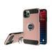 Waloo Products Dual Layer Protective Carbon Fiber Case with Ring Kickstand For all iPhone s
