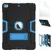 iPad 5th/ 6th Generation Case New iPad 9.7 inch 2017/2018 Shockproof Kickstand Cover with HD Screen Protector Film - Black/Blue