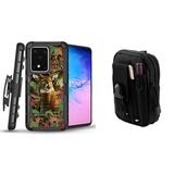 Bemz Armor Samsung Galaxy S20 6.2 inch Case Bundle: Heavy Duty Rugged Holster Combo Protection Cover with 600D Waterproof Nylon Material Storage Pouch - Deer Camo