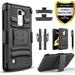 LG Stylo 2 Case LG Stylo 2 Plus Case LG Stylo 2 V Case [Combo Holster] Phone Cover Kickstand with[HD Screen Protector]And Holster Belt Clip And Stylus Pen For LG Stylus 2 / LG Stylus 2 Plus (Black)