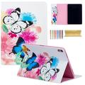 iPad Pro 11 2018 Case Allytech PU Leather Stand Flip Folio Wallet Cases and Covers with Cash Card Slots for Apple iPad Pro 11-inch 2018 Release Tablet Colorful Butterfly