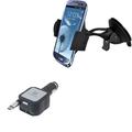 Retractable Car Charger w Windshield Mount Holder Y1L for LG Stylo 4 Plus - Microsoft Lumia 950 - Motorola One Moto Z4 Z3 Play Z2 Play Z Play Droid Force Droid X4 G7 Power Play G6 - Nokia 7.1