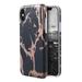 Insten [Unique Design] Case compatible with Apple iPhone X [Marble Pattern] TPU Rubber Candy Skin Case Cover Compatible With Apple iPhone X Black & Rose Gold