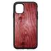 DistinctInk Custom SKIN / DECAL compatible with OtterBox Symmetry for iPhone 11 (6.1 Screen) - Dark Red Weathered Wood Grain Print - Printed Wood Grain Image