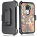 for 5.7 Motorola Moto G7 Play Armor Holster Belt Clip Kickstand Hybrid Shockproof Bumper Screen Protector Dual Layer Raised Bevel Design Enhance Camera Aim At All Buttons & Sockets Case [Deercamo]