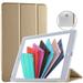 DuraSafe Cases for iPad 10.2 Inch 9 8 7 2021 2020 2019 [ iPad 9th / 8th / 7th Gen ] A2197 A2270 A2602 Trifold Hard Smart PC Translucent Back Cover - Gold