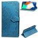 iPhone Xs Max Wallet Cases and Covers Allytech Slim Premium PU Flip Stand Cover Mandala Embossed Full Body Protection with Card Holder Magnetic Closure for iPhone Xs Max Blue