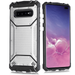 for 5.8 Samsung Galaxy S10 Metal Jacket Shockproof Absorber Rugged Defender Edges Raised Bevel Design Screen Protection Hybrid Hard Back Slim Armor Impact Bumper Protective Phone Case [Silver]