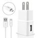 Accessory Kit 2 in 1 Charger Set For Samsung Galaxy J3 Apm Prime 2 Cell Phones [3.1 Amp USB Wall Charger + 3 Feet Micro USB Cable] White