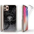 BC TriMax Series Full Body 360 Coverage Case with Self-Healing Flexible Gel Screen Protector and Atom Cloth Compatible with Apple iPhone 11 Pro - Skull Wings