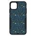 DistinctInk Custom SKIN / DECAL compatible with OtterBox Commuter for iPhone 11 Pro (5.8 Screen) - Modern Floral - Navy - House Deer Tree