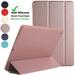 DuraSafe Cases for iPad 10.2 Inch 9 8 7 2021 2020 2019 [ iPad 9th / 8th / 7th Gen ] A2197 A2270 A2602 Smart Trifold Lightweight Soft Silicone TPU Back Case - Rose Gold