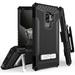 Case with Clip for Galaxy S9 Plus Black Tri-Shield Rugged Hybrid Cover with Belt Hip/Holster Combo [with Magnetic Kickstand] and [Bonus Lanyard Wrist Strap] for Samsung Galaxy S9+ (SM-G965)