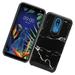 LG K40 Phone Case Ultra Slim Fit Unique two Layer Soft TPU Silicone Gel Rubber & Hard Back Cover Bumper Shockproof Hybrid Armor Impact Defender Case Granite Stone Marble Black for LG K40 [2019]