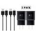 BlackBerry Leap Adaptive Fast Charger Micro USB 2.0 Charging Kit [2x Wall Charger + 2x Micro USB Cable] Dual voltages for up to 60% Faster Charging! 2 PACK