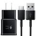 Samsung Galaxy S8 S8+ S9 S9+ S10 Note 8 Note 9 Adaptive Fast Charger USB-C 3.1 Type-C Cable Kit Fast Charging USB Wall Charger AC Home Power Adapter [1 Wall Charger + 4 FT Type-C Cable] Black