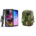 Bemz Armor Samsung Galaxy S20+ Plus 6.7 inch Case Bundle: Heavy Duty Rugged Holster Combo Protection Cover with 600D Waterproof Nylon Material Storage Pouch - (Butterfly Flowers/Jungle Camo)