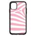 DistinctInk Custom SKIN / DECAL compatible with OtterBox Symmetry for iPhone 11 Pro (5.8 Screen) - Pink & White Zebra Skin Stripes