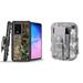 Bemz Armor Samsung Galaxy S20 6.2 inch Case Bundle: Heavy Duty Rugged Holster Combo Protection Cover with 600D Waterproof Nylon Material Storage Pouch - (Hunting Camo Leaves/ACU Pixel Camo)