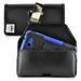 Galaxy J7 2017 Prime Perx Halo BULKY Holster Black Leather Rotating Belt Clip