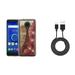 Bemz Accessory Bundle for Alcatel TCL LX - Liquid Series Quicksand Glitter Case (Rose Eiffel Tower) Durable Micro USB Data Sync Cable (3 feet) and Atom Cloth for Alcatel TCL LX