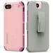 PureGear [Light Pink] Dualtek Extreme Rugged Case Cover + Belt Clip Holster with Stand for Apple iPhone 7 Plus iPhone 8 Plus