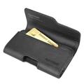 Motorola Moto E4 Case Premium Leather Wallet Pouch Holster Belt Clip Case for Motorola Moto E4 Moto C Moto C Plus (Fits w/ Otterbox / Lifeproof Slim Case On) w/ Card Slot Black