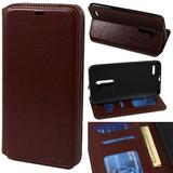 SOGA ZTE Max Duo LTE / Imperial Max / Kirk / ZTE Zmax Pro Case [Pocketbook Series] PU Leather Magnetic Flip Wallet Case for ZTE Max Duo 4G LTE / Imperial Max / Kirk - Brown