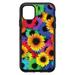 DistinctInk Custom SKIN / DECAL compatible with OtterBox Symmetry for iPhone 11 Pro (5.8 Screen) - Red Green Yellow Sunflowers