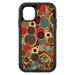 DistinctInk Custom SKIN / DECAL compatible with OtterBox Defender for iPhone 11 (6.1 Screen) - Brown Red Yellow Circles - Relive the 80 s