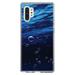 DistinctInk Clear Shockproof Hybrid Case for Galaxy Note 10 PLUS (6.8 Screen) - TPU Bumper Acrylic Back Tempered Glass Screen Protector - Water Bubbles Blue